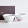 Oribe Kegon Tea Bowl Pair Dinnerware Set Gift for New Life Japanese Tableware Arita Ware Made In Japan - - - -