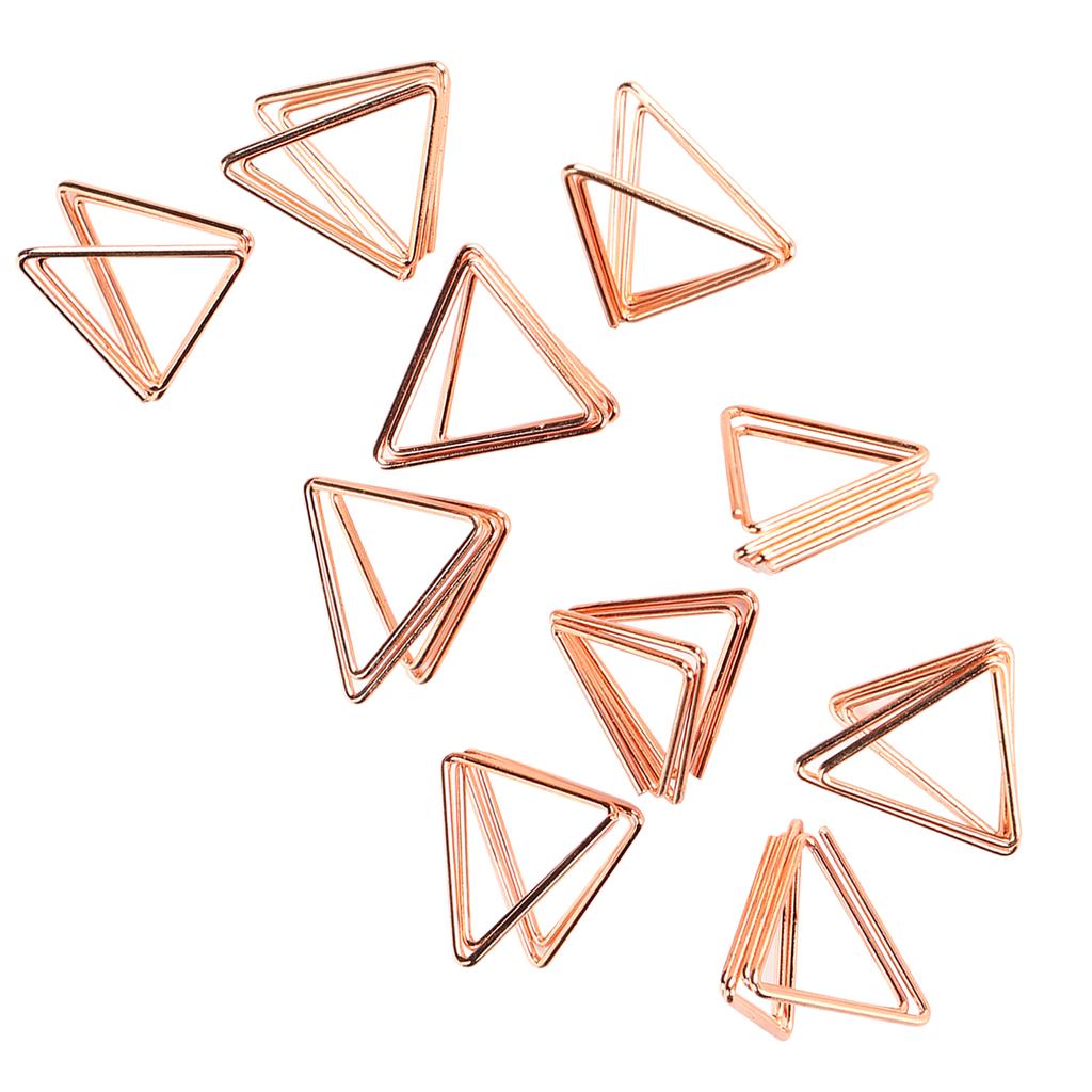 20PCS Mini Paperclip Iron Wire Triangle Portable Business Card Holder File Notebook Clip