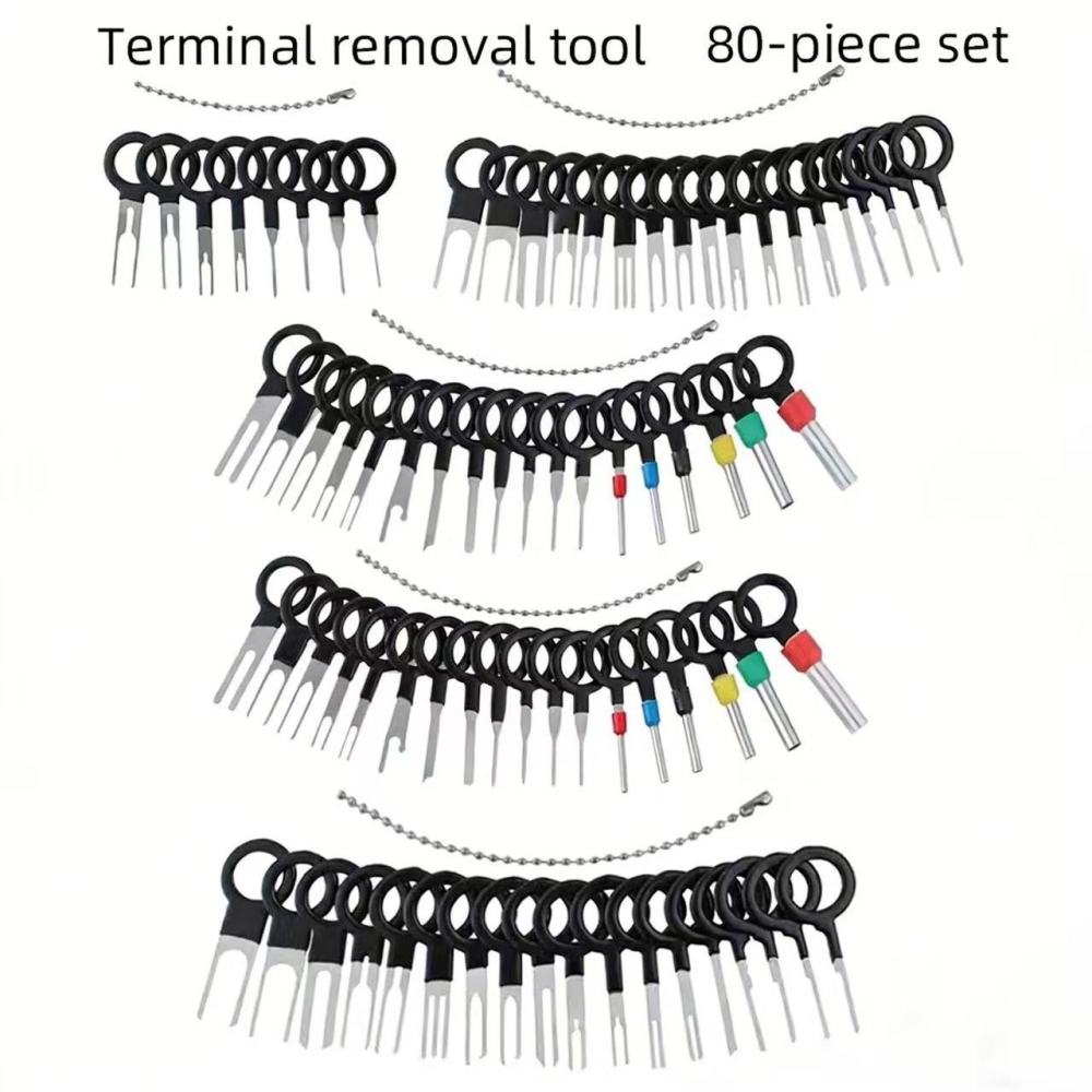 Stainless Steel Connector Pin Extracting Tool Auto Wiring Harness Repair Terminal Disassembly Utility Electrical Hand Kit
