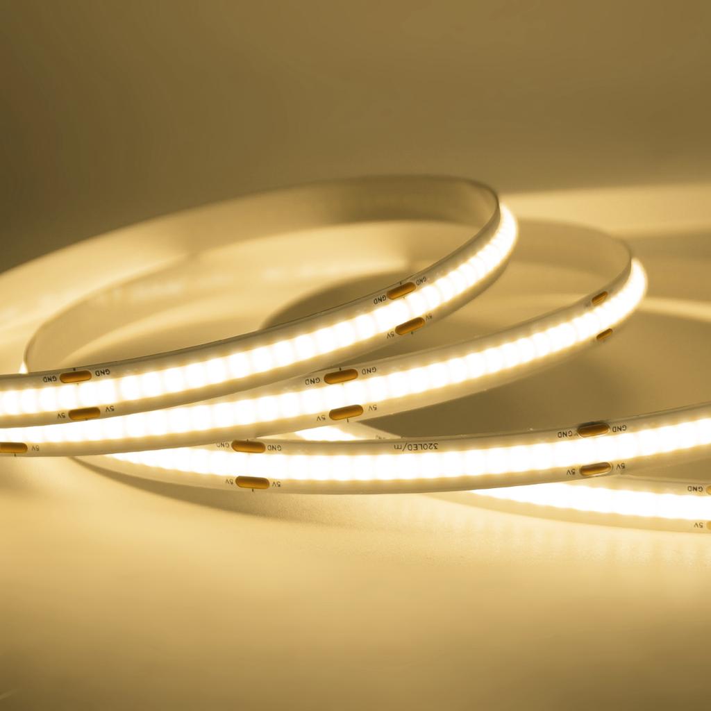 DC5V COB LED Strip with PIR Motion Sensor Battery Box 8MM 320Leds/m Flexible Ribbon Tape for Room Decor 3000K 4000K 6000K