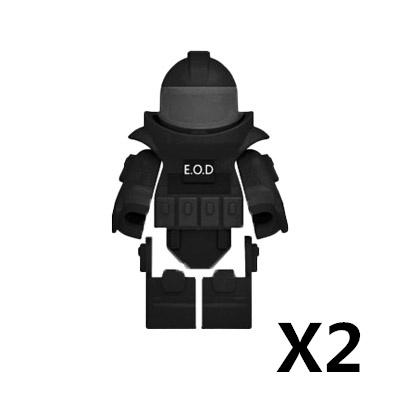 Military Building Blocks Figures Protective Bomb Disposal Suit EOD Special Forces Mine Detector Combination Bricks Toy Kids J019