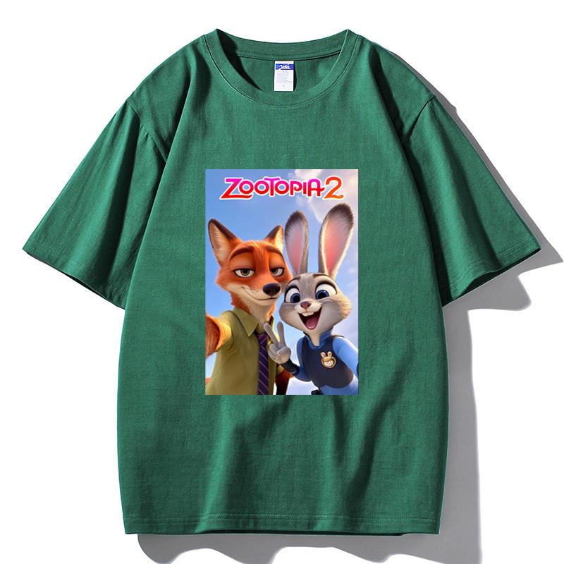 

M22 MINISO 2026 Summer Men Women Print Oversized T-shirt Casual Cotton Tee XXL темно-зелений колір