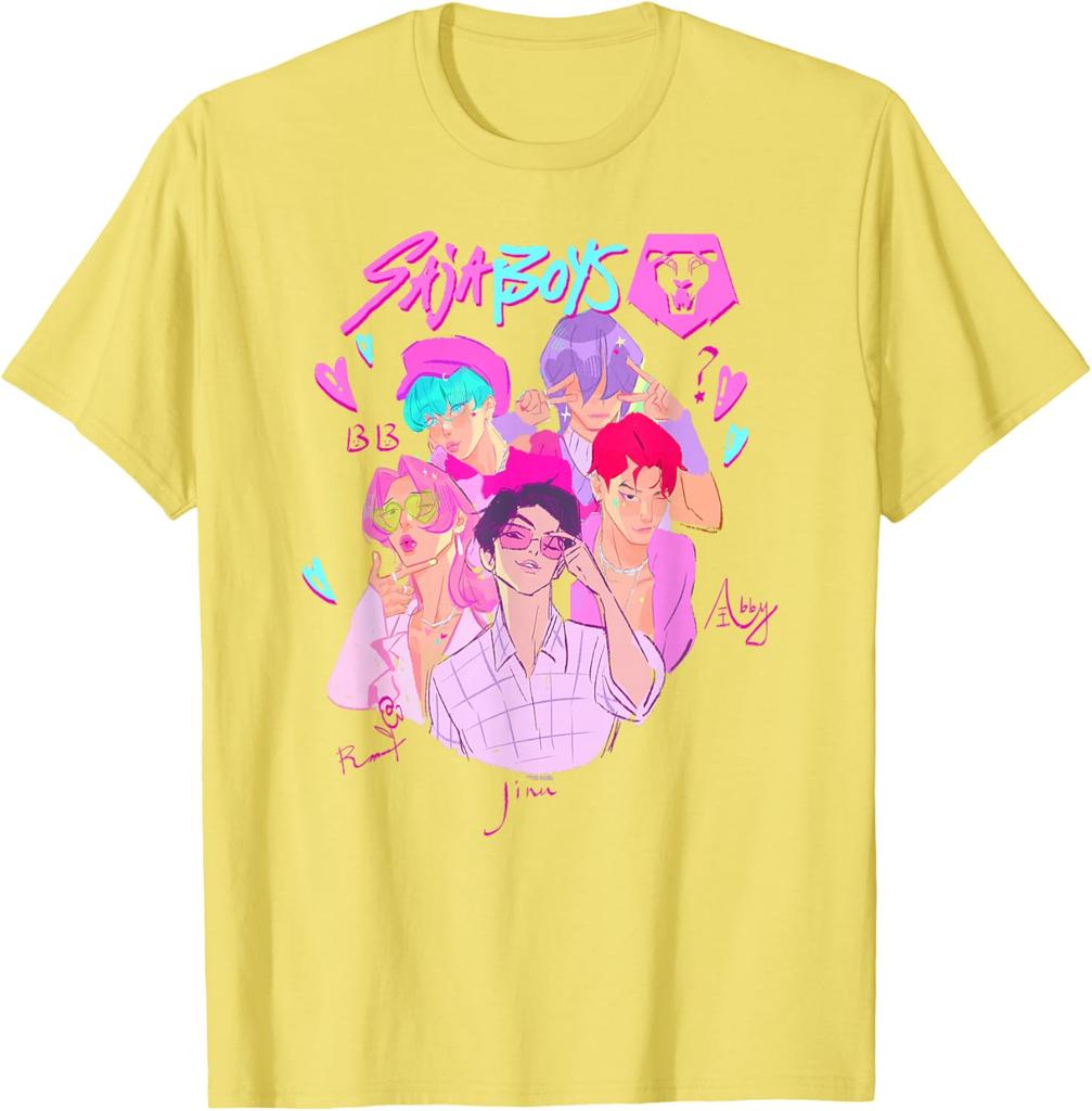 KPop Demon Hunters Saja Boy Heartthrob Tshirt Summer Mens and Womens Clothing Fashion Casual Couple Short Sleeved Tshirt