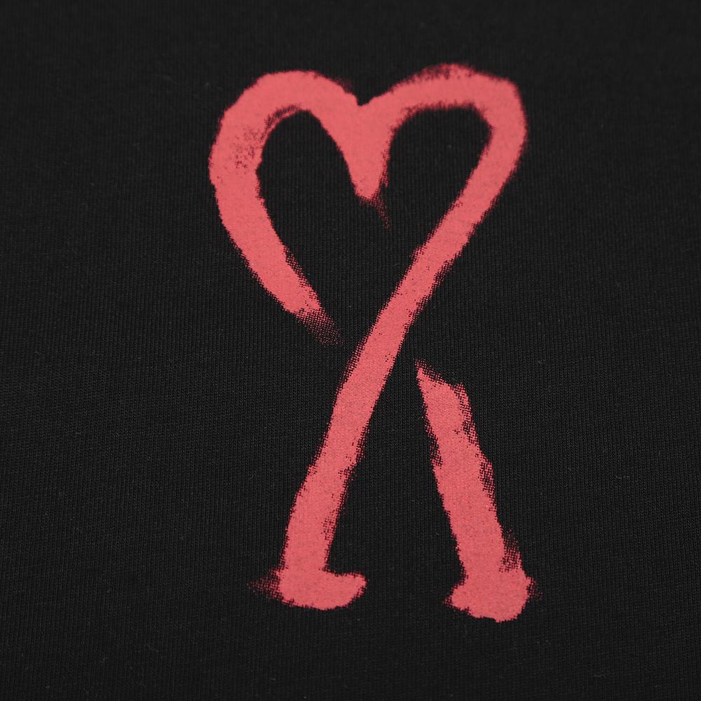 AMI 2025 Summer New Loose Plus Size Pure Cotton Printed Men's T-shirt