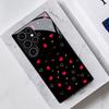 Heart-shaped printed pattern glass phone case for Samsung galaxy S26 S25 S24 S23 S22 S21 S20 FE Ultra Plus5Ganti-fall back cover