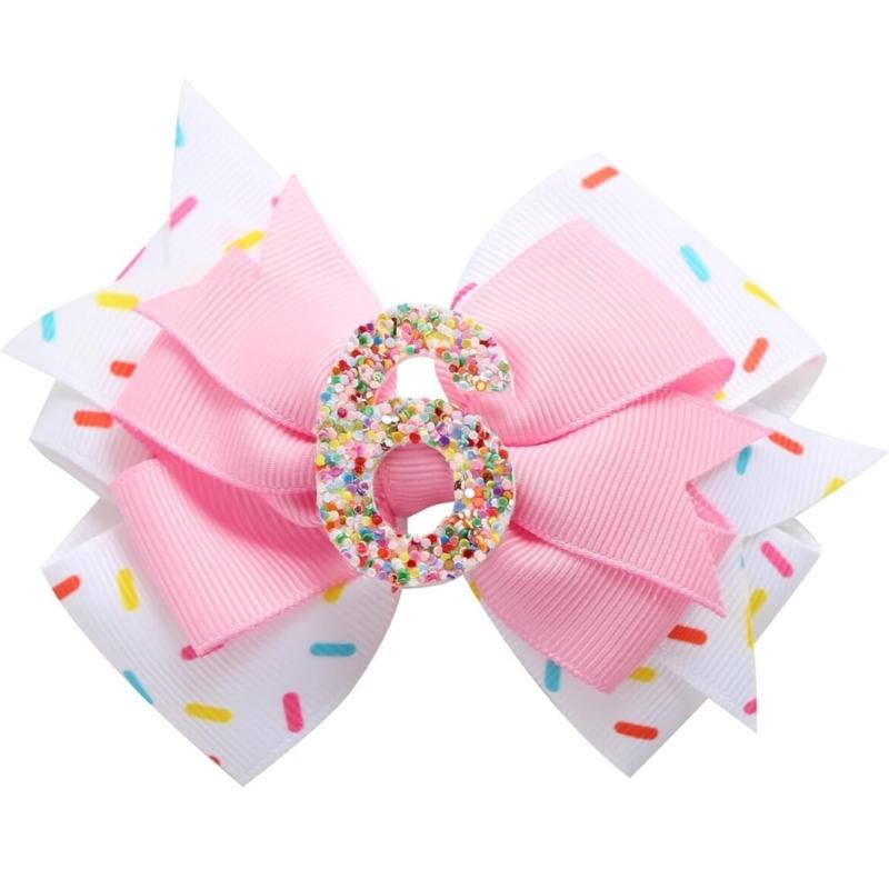 

Lovely Bowknot Headband /Hair Clip for Little Girls Aged 1 Year to 6 Years Comfortable Birthday Party Headwear/Hairpin