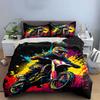 Motorcycle with colorful splashes. Bedding sets Duvet cover sets Duvet covers Pillowcases(1 * Duvet Cover 2 * Pillowcases without duvet insert)