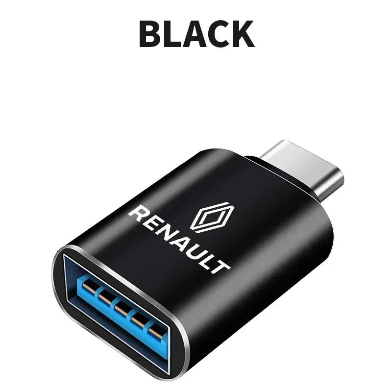 

For Renault 2026 New Hub Caps Type C To USB 3.0 OTG Adapter USB C Male To USB Female Converter For Renault DACIA Logan Scenic Lo белый