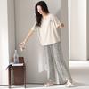 Modal pajamas women's summer short-sleeved trousers high-end casual can be worn outside cool ice silk loungewear thin suit