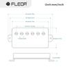 FLEOR Alnico5 Guitar Humbucker Gold Neck Chrome LP Guitar Pickup Parts Pickup, 4-Wire 7-8K Pickup, Fit, Style,