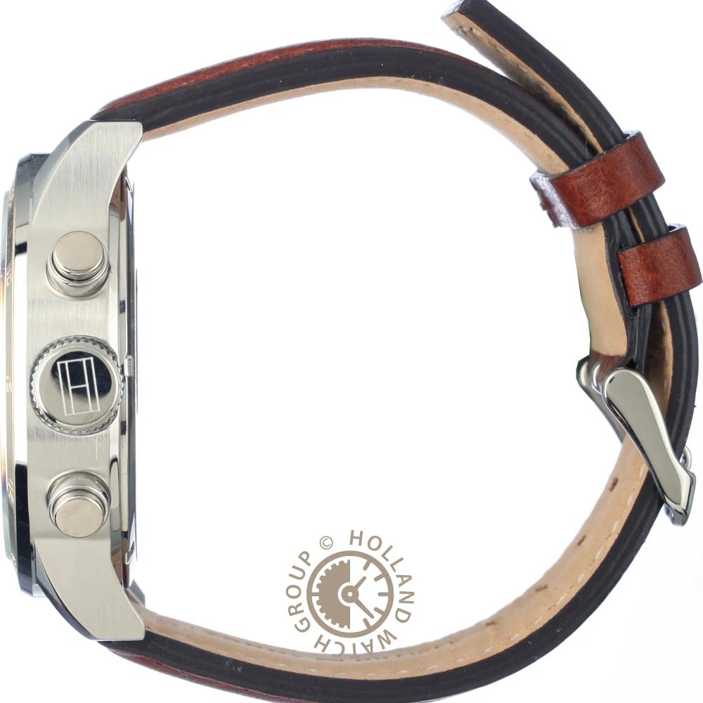 Tommy Hilfiger Trent Blaues Zifferblatt Braunes Lederarmband Herren-Quarzuhr TH1791137