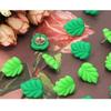 20PCS Cartoon Green Leaf Pushpins: Resin Cork Board Fixing & Office Decor