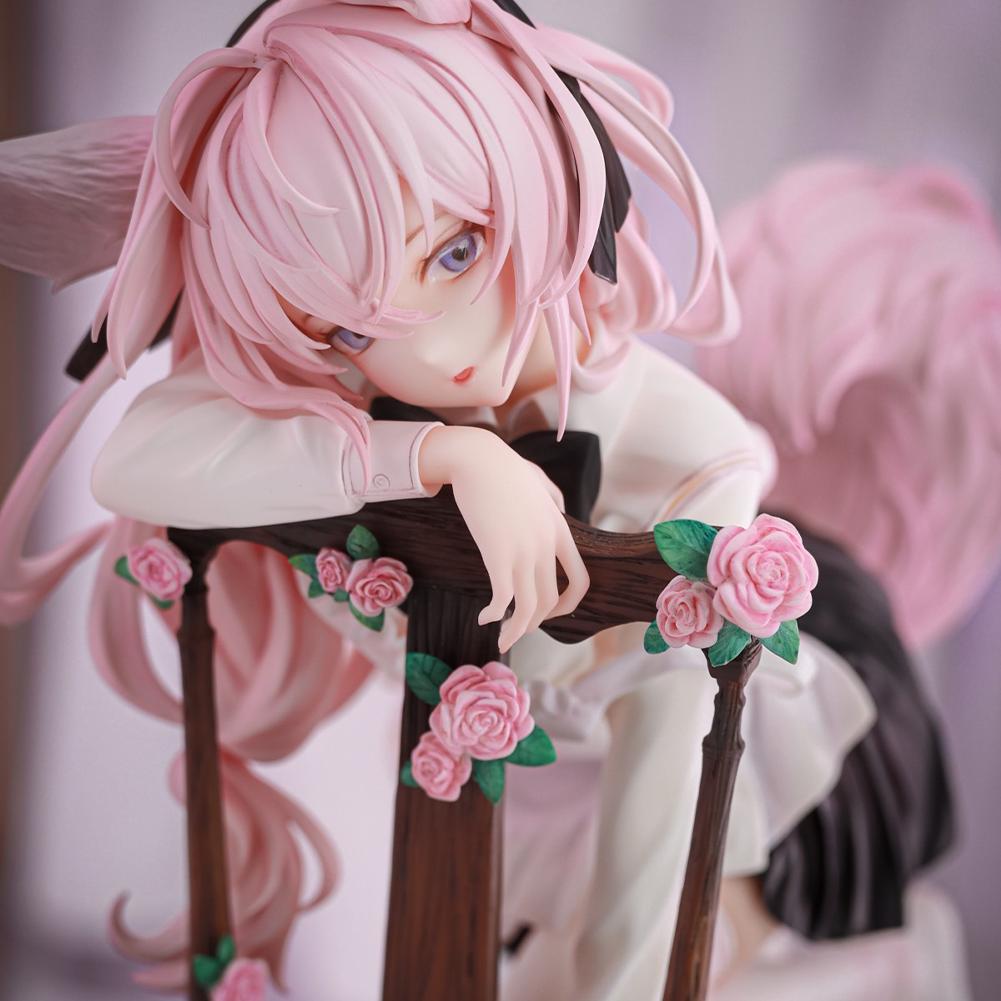 Anime Rabbit Flova Figure Kneeling Pose Action Figure Kawaii Cute Beauty Flova Model Desktop Ornaments Collection Toy Gifts 21cm