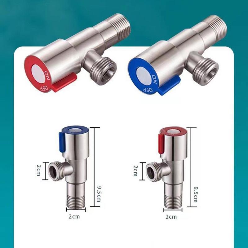 Eckventil Toilettenwasserstoppventil Warmwasserbereiter-Ventil 201 Edelstahl Kaltzulaufventil für Badezimmer Küchen Toilette