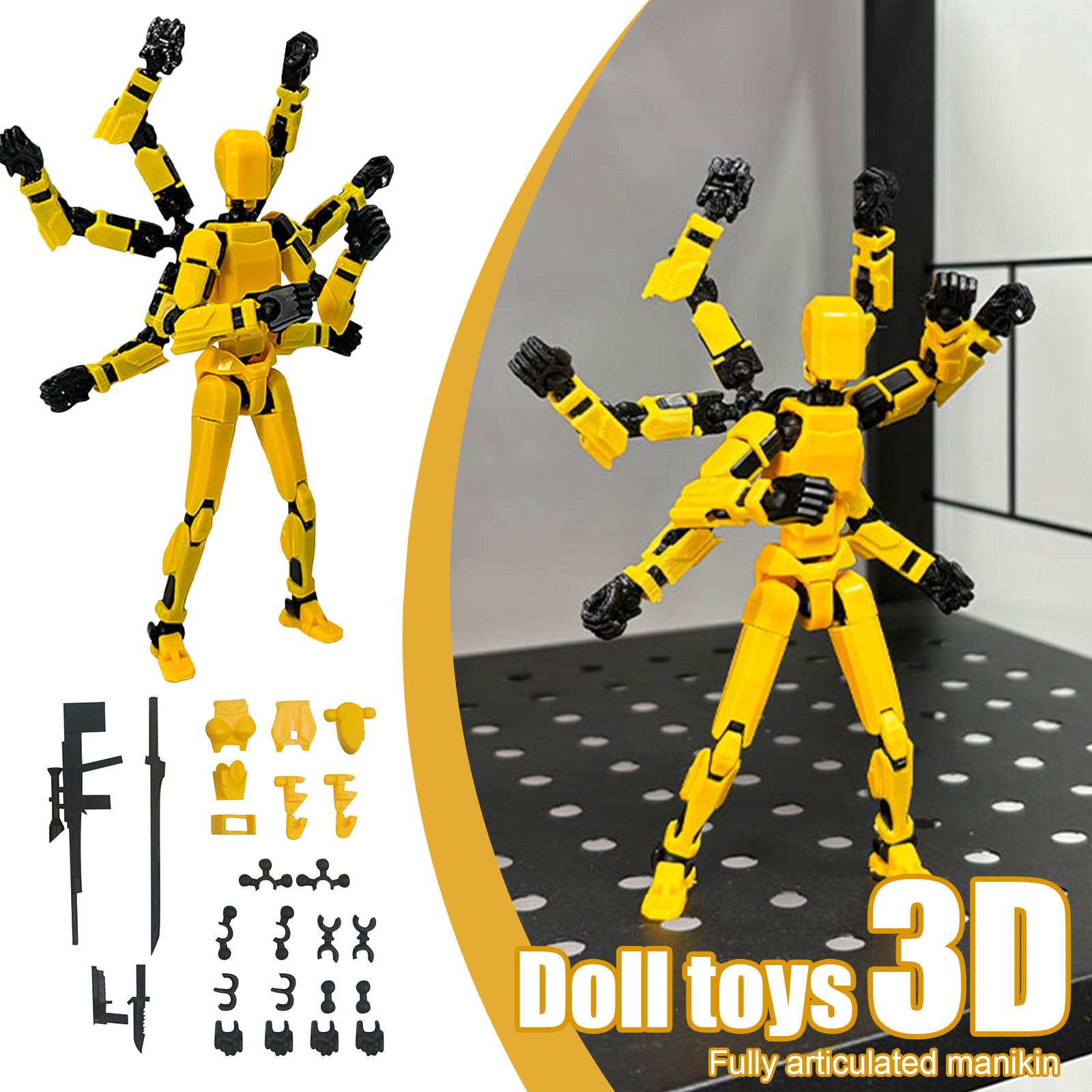 

Набор мобильных кукол, 3D-печатная мобильная кукла-робот Титан, подвижная мобильная кукла, подходит для коллекционеров, украшение рабочего стола One Size жёлтый