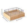 Wooden Food Display Box with Open Top Compact Rectangular Sturdy Countertop