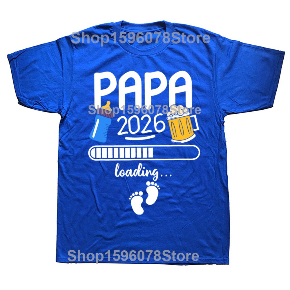 Papa 2026 T Shirt Funny Future Dad 2026 Beer Lovers T Shirts Short Sleeve Mens Clothing Fashion Casual Loose Oversized T Shirt