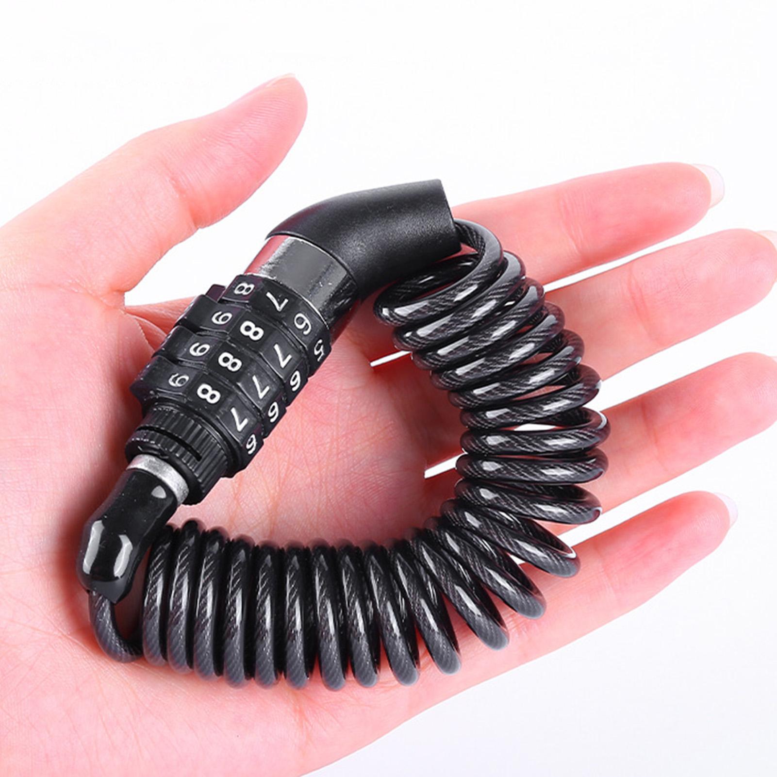 

Bike Ring Lock Wire Steel Cable Lock Anti Theft 4 Digit Password Bicycle Lock for Mountain Bikes Motorcycles