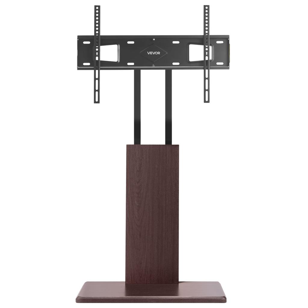 VEVOR Universal TV Stand, Table Top TV Stand for 32-70 Inch Screens, Swivel and Height Adjustable TV Mount Stand Holds Up To 99 Lbs with Power Strip