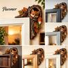 Acrylic Wood Hanging Ornament Chipmunk Tree Hollow Door Topper, Woodland Animal Frame Decoration, 3D Home Cute Corner for Farmhouse Rustic Decor,