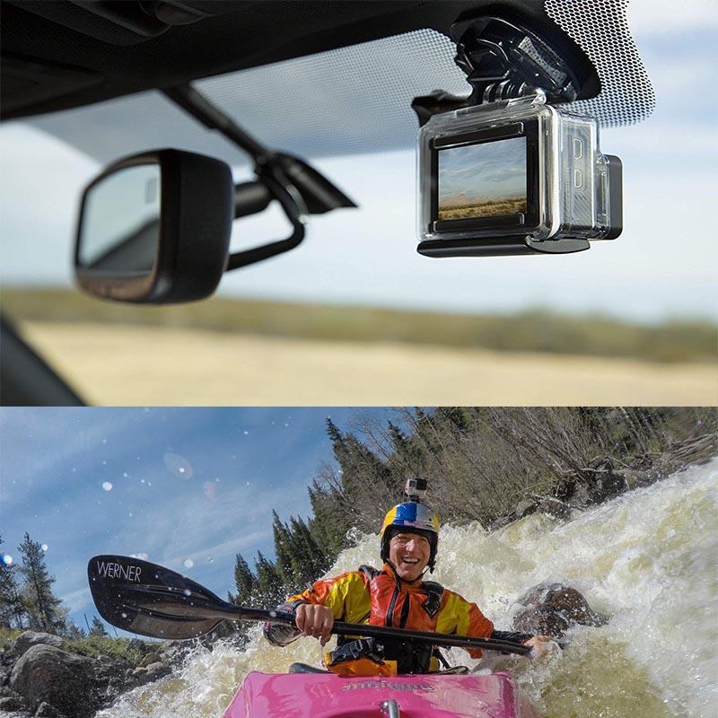 Adhesive Mounts For GoPro 13 12 9 8 7 5 Curved Flat Mounts  Sticky Pads for Go Pro Dji  SJCAM Action Camera Helmet Board Car