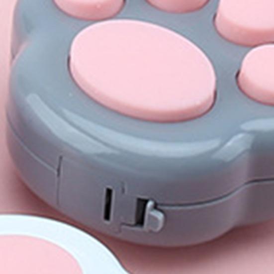 Mini Fidget Toy Lovely Portable Funny Cat Paw Push Fidget Game Keychain for Children