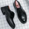 Trend Brogues Shoes Man Classic Wedding Formal Leather Shoes Men Social Casual Business Leather Shoes Office Men's Dress Shoes