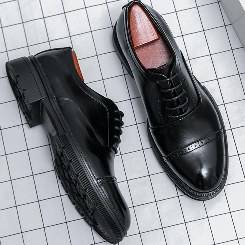 Trend Brogues Shoes Man Classic Wedding Formal Leather Shoes Men Social Casual Business Leather Shoes Office Men's Dress Shoes