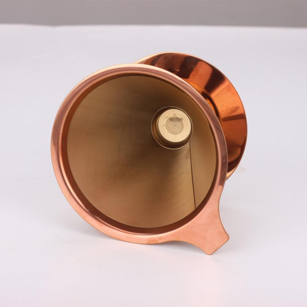 Stainless Steel Filter Cup Integrated Coffee Filter Gold Hand-made Coffee Household Drip Coffee