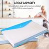 6pcs A4 Large Capacity Loose-Leaf File Pockets | Modern PP Material, Expandable Button and Label Pockets, 11-Hole Binder Rings - Portable Design