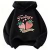 Fashion Strawberry Design Hoodie Kids Children's Sweatshirt Hoody Girls Casual Hoodies Hip Hop Clothes Sweet