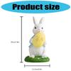 Handcrafts Resins Easters Bunnies Holding Eggs Decoration Cute Rabbit Figurine with Lawn Base for Home and Office Decors