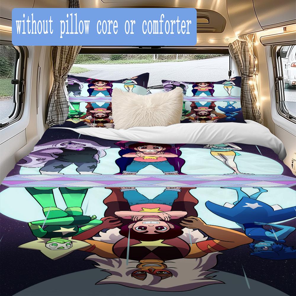 Energetic Cartoon Pattern Bedding,Quilt Set Quilt Cover Pillowcase Home Birthday Gift (1*duvet cover+2*pillowcase,without core)XSJT0917254