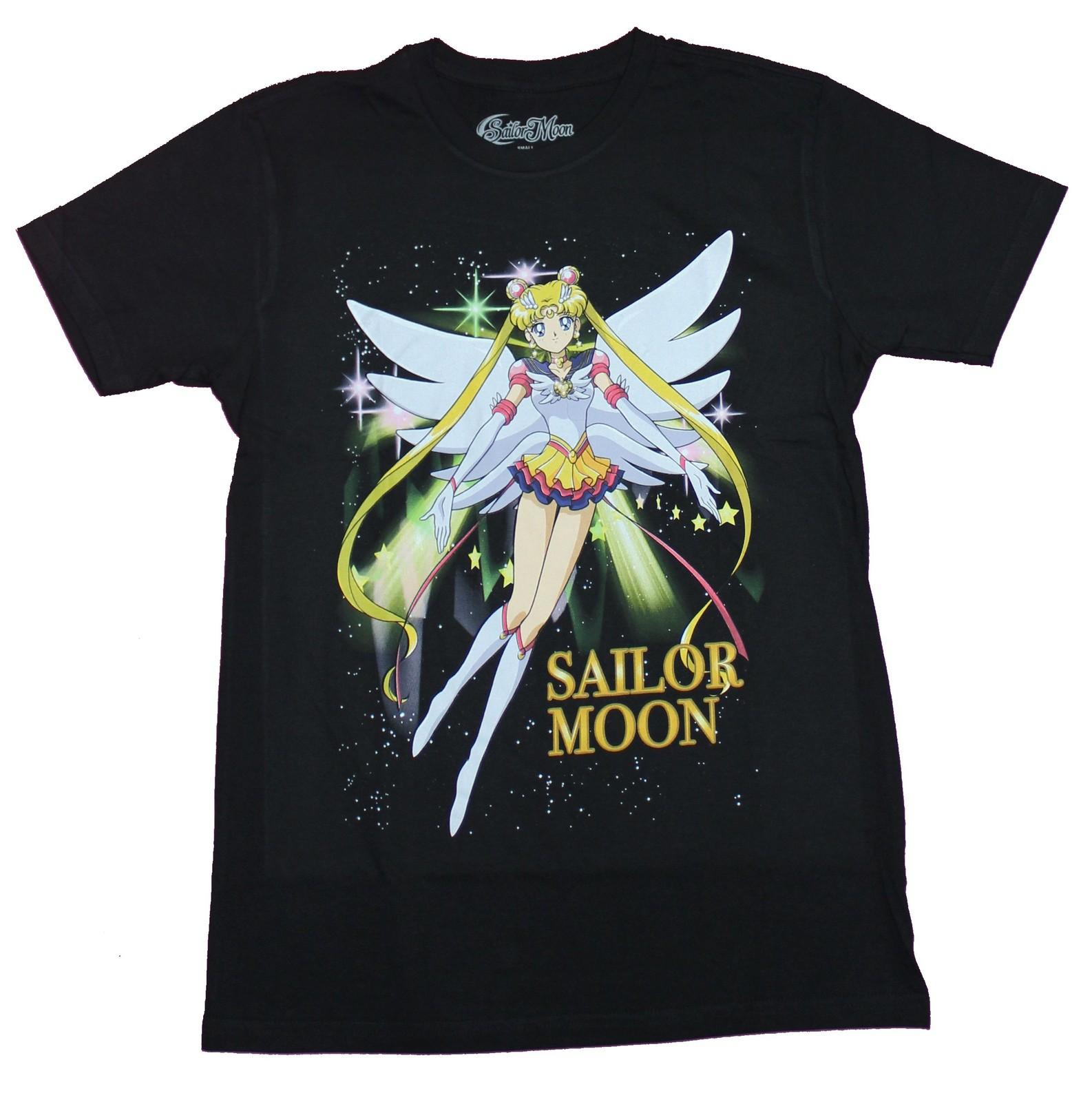 Sailor Moon Adult New T-Shirt - Floating Yellow Power Pic XXXXL