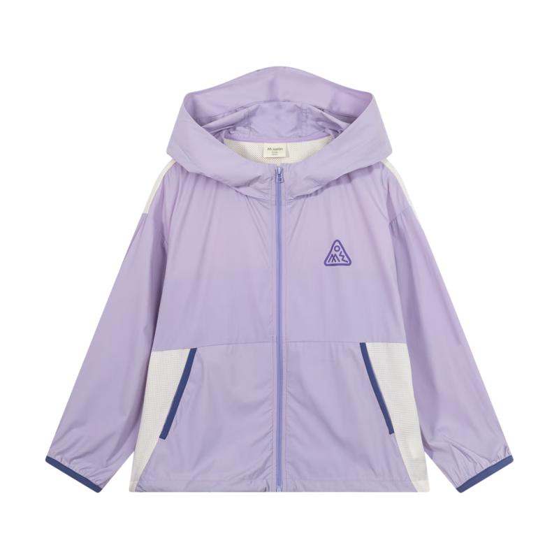 M.Latin Kids' Summer Sun Protection Color-Block Hooded Jacket