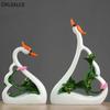 Home decoration accessories Resin crafts Couple Swan Desktop Decoration Wedding gift  Resin animal ornaments