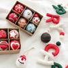 INS Snowflake Christmas Tree Decorative Ball Wool Felt DIY Material Small Pendant Christmas Decorations Holiday Atmosphere Props