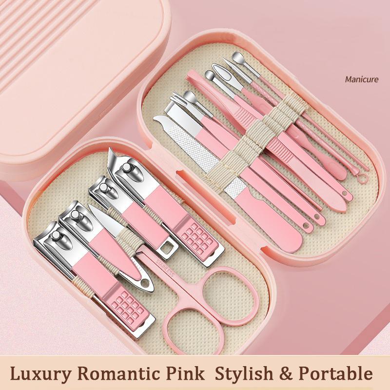 Portable Stainless Steel Nail Art Tool Set 8-Piece Nail Scissors Clipper Set