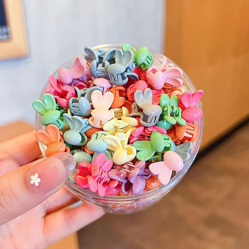 Colorful Hair Flower Clips for Babies & Toddlers - Small Hairpin & Claw Clip Accessories for Girls