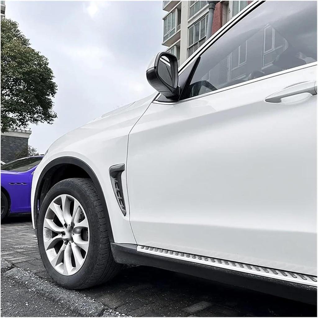 Car Bumper Spoiler Shark Gills Side Flow Fender Vent Stickers Cover Body Kits Vent Trim Compatible With BMW X5 F15 M Sport 2014-2018(Carbon Fiber)