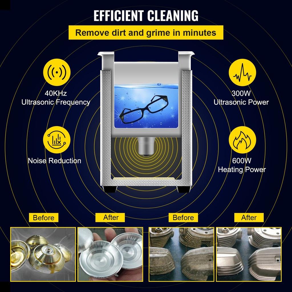 15L Digital Ultrasonic Cleaner Heater Timer 600W 40KHz Cleaning Machine