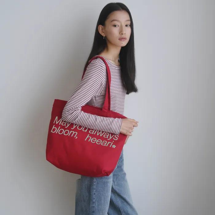 Wildflower Print Canvas Bag_Red