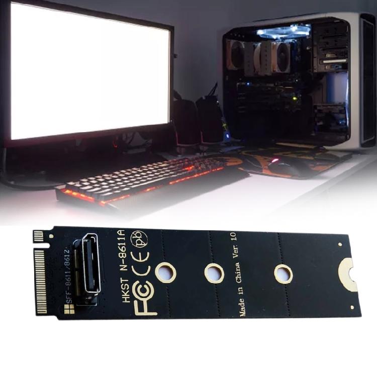 M.2-M key PCIe X4 SSD to SFF-8611 Adapter Card for SFF8612 SSD PCIE NGFF Converter Card