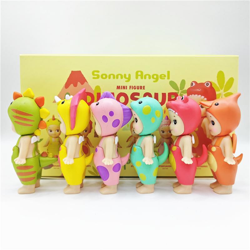 Dinosaur Collectible Pvc Angel Figures Blind Box Set Features Triceratops And Trex