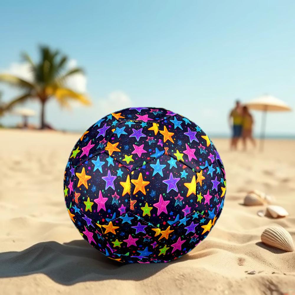1PC Colorful Starry Sky Soccer Ball Size 5 Football Machine Sewn Indoor/Outdoor Universal Football W101