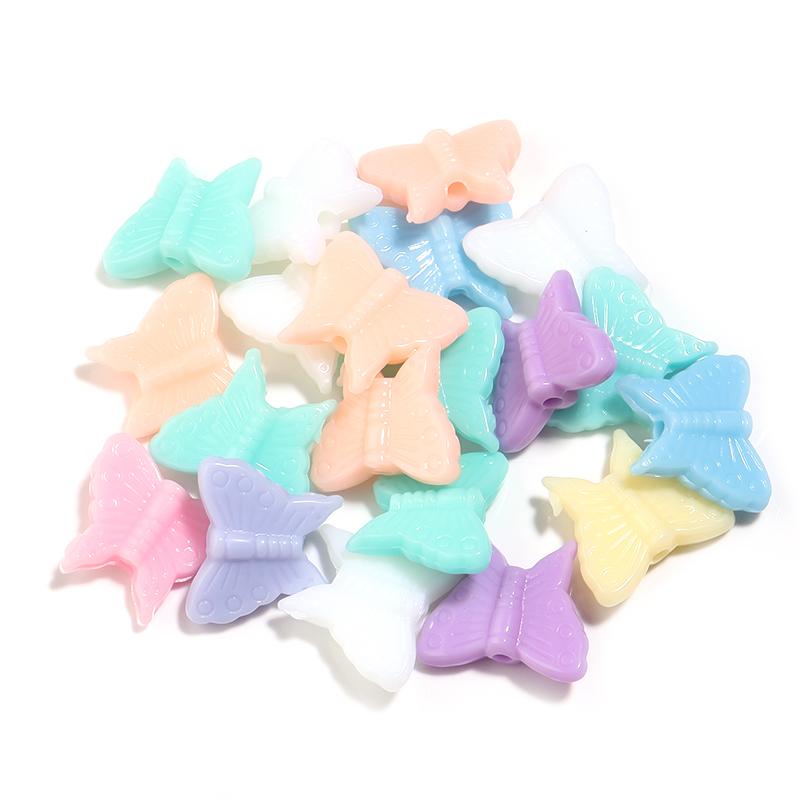 50-100 Stück/Los Mischfarbe Acrylperlen Schmetterling Blume Stern Lose Perlen Meeresbewohner Perlen Für Schmuckherstellung DIY Zubehör