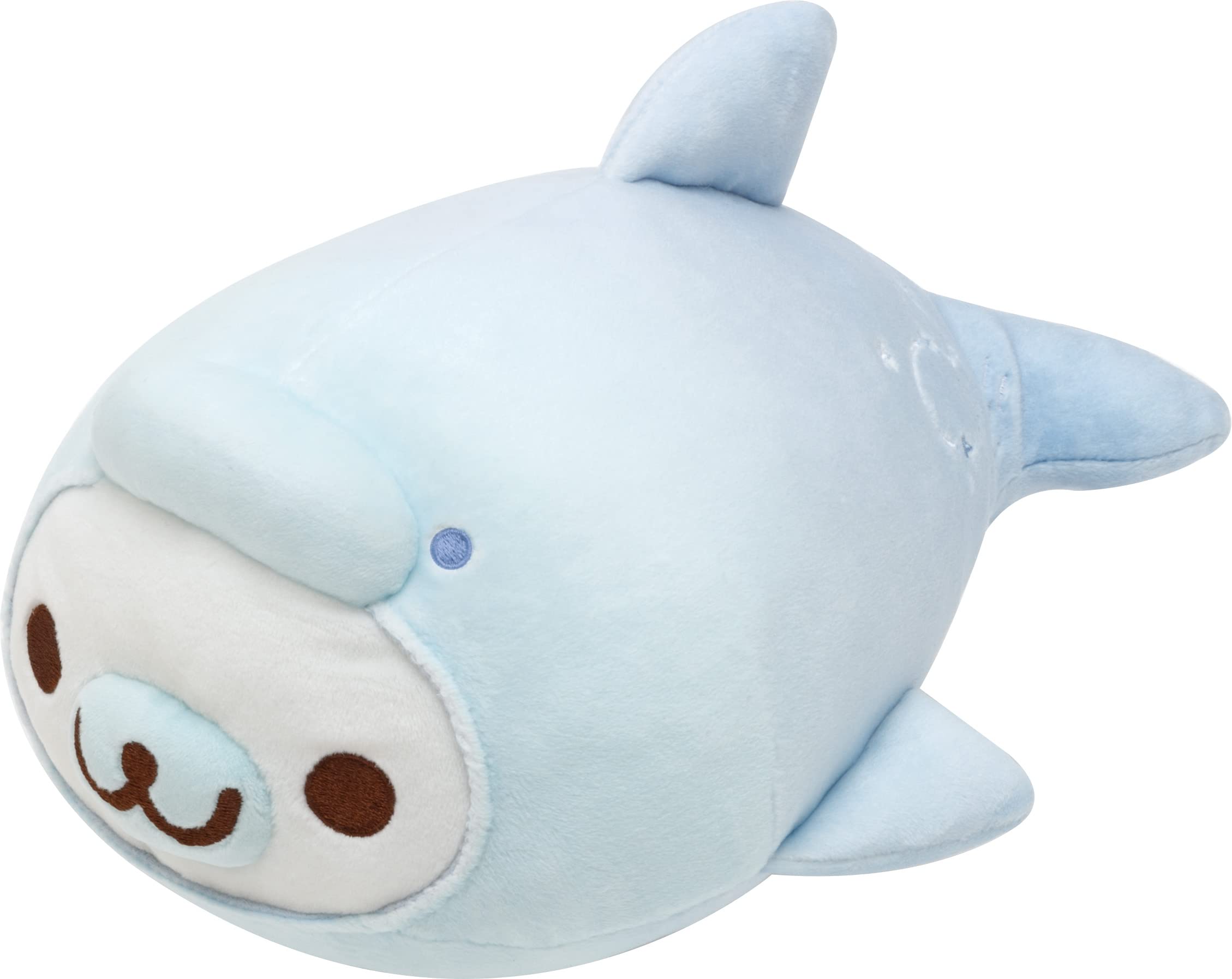 

Mamegoma Osora no Aizokukan Super Mochi Mochi Plush Toy M Mamegoma MF50401 [Dolphin]
