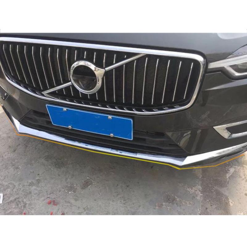Hot Sale Car Body Bumper Engine ABS Chrome Front Bottom Grid Grill Grille Edge Panel 3pcs For Volvo XC60 2018