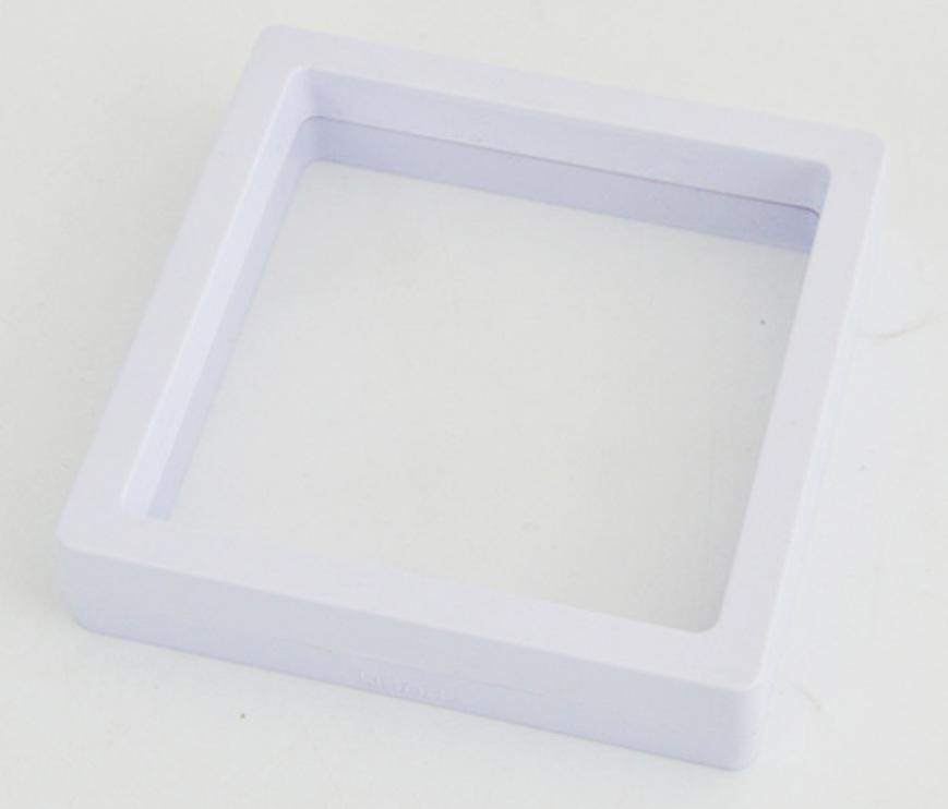 Shell Style Photo Box Pendant Necklace with Cross Mirror Stainless Steel Polished Surface on Flat Chain