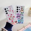 For Samsung Galaxy S23 Ultra Phone Case with Kickstand Butterfly Pattern TPU Airbag Cover